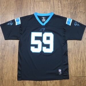 NFL Team Apparel Carolina Panthers #59 Luke Kuechly Black Color Jersey